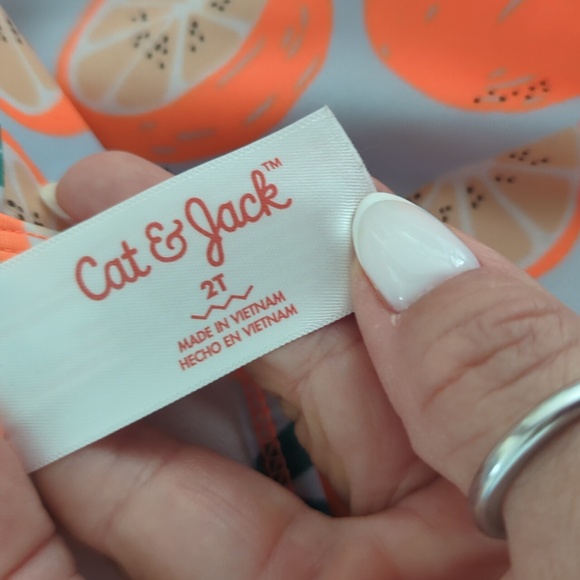 Orange Fruit Print Swimsuit - Picture 6 of 6